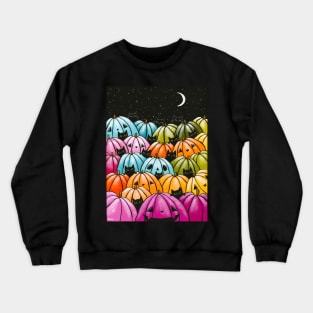 Black Cats and Rainbow Pumpkins Crewneck Sweatshirt